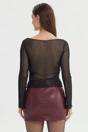 Polera Mujer Ajustado Negro