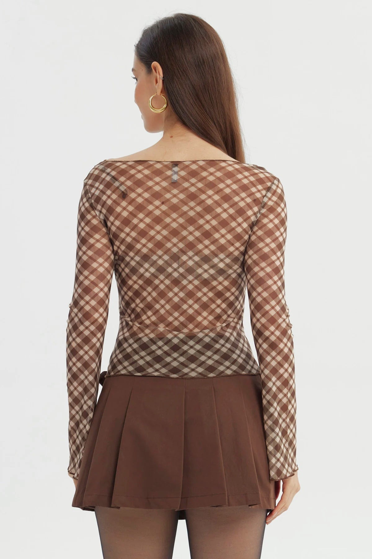 Polera Mujer Ajustado Café