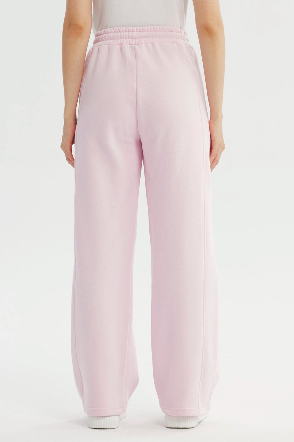 Pantalón Buzo Mujer Wide Leg Rosado
