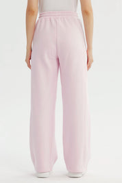 Pantalón Buzo Mujer Wide Leg Rosado