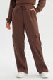 Pantalón Buzo Mujer Calce Recto Café