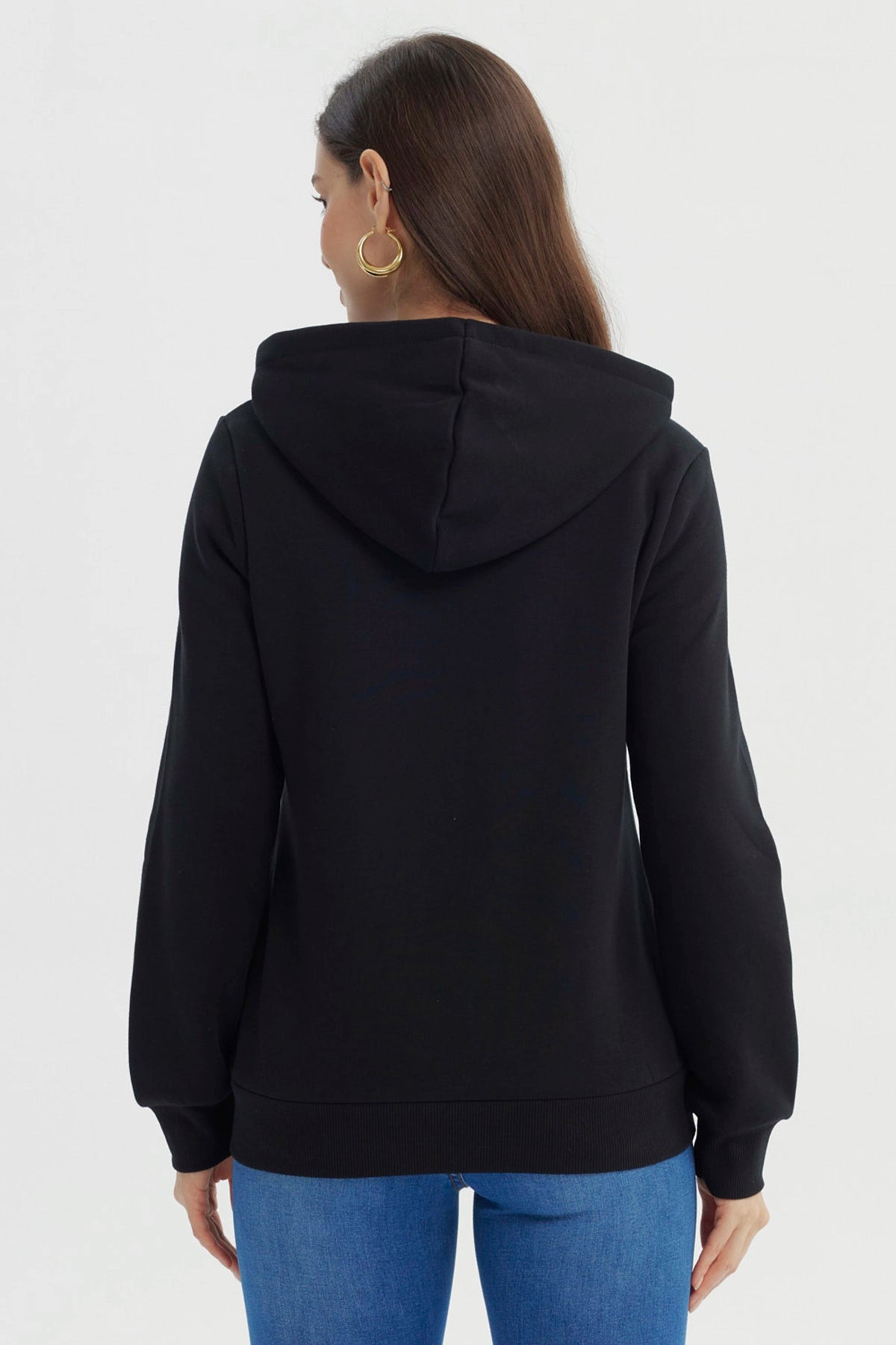 Polerón Mujer Slim Negro