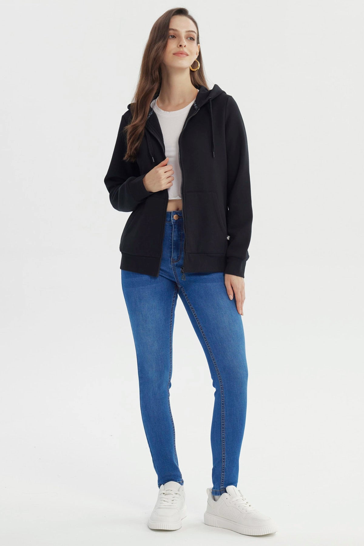 Polerón Mujer Slim Negro