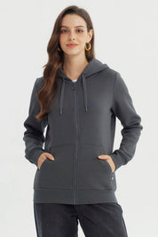 Polerón Mujer Slim Gris Oscuro