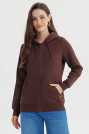 Polerón Mujer Slim Café Oscuro
