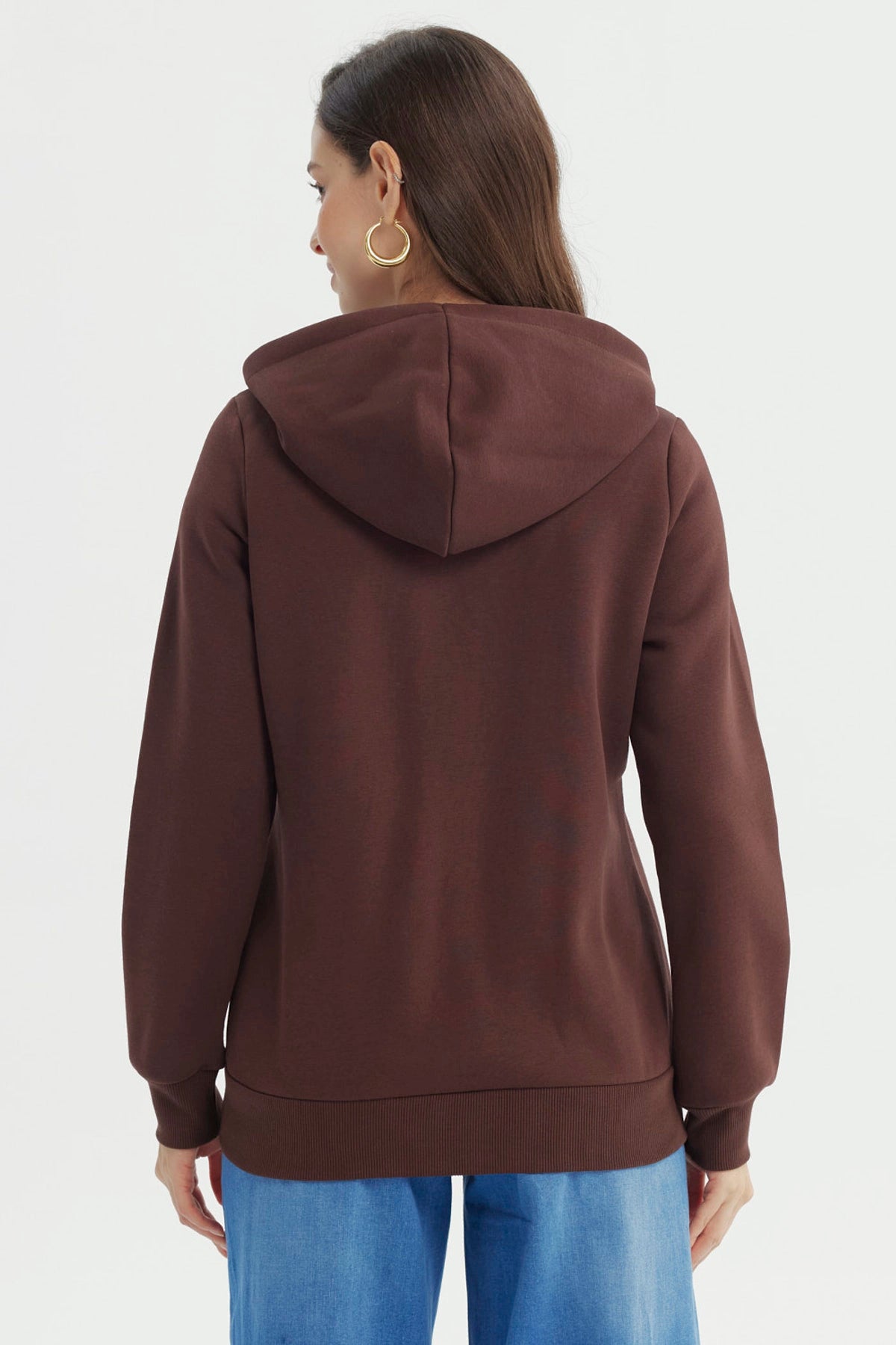 Polerón Mujer Slim Café Oscuro