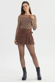 Falda Mujer Juvenil Café