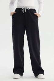 Pantalón Buzo Mujer Wide Leg Negro