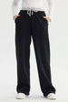 Pantalón Buzo Mujer Wide Leg Negro
