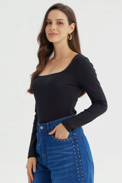 Polera Mujer Ajustado Negro