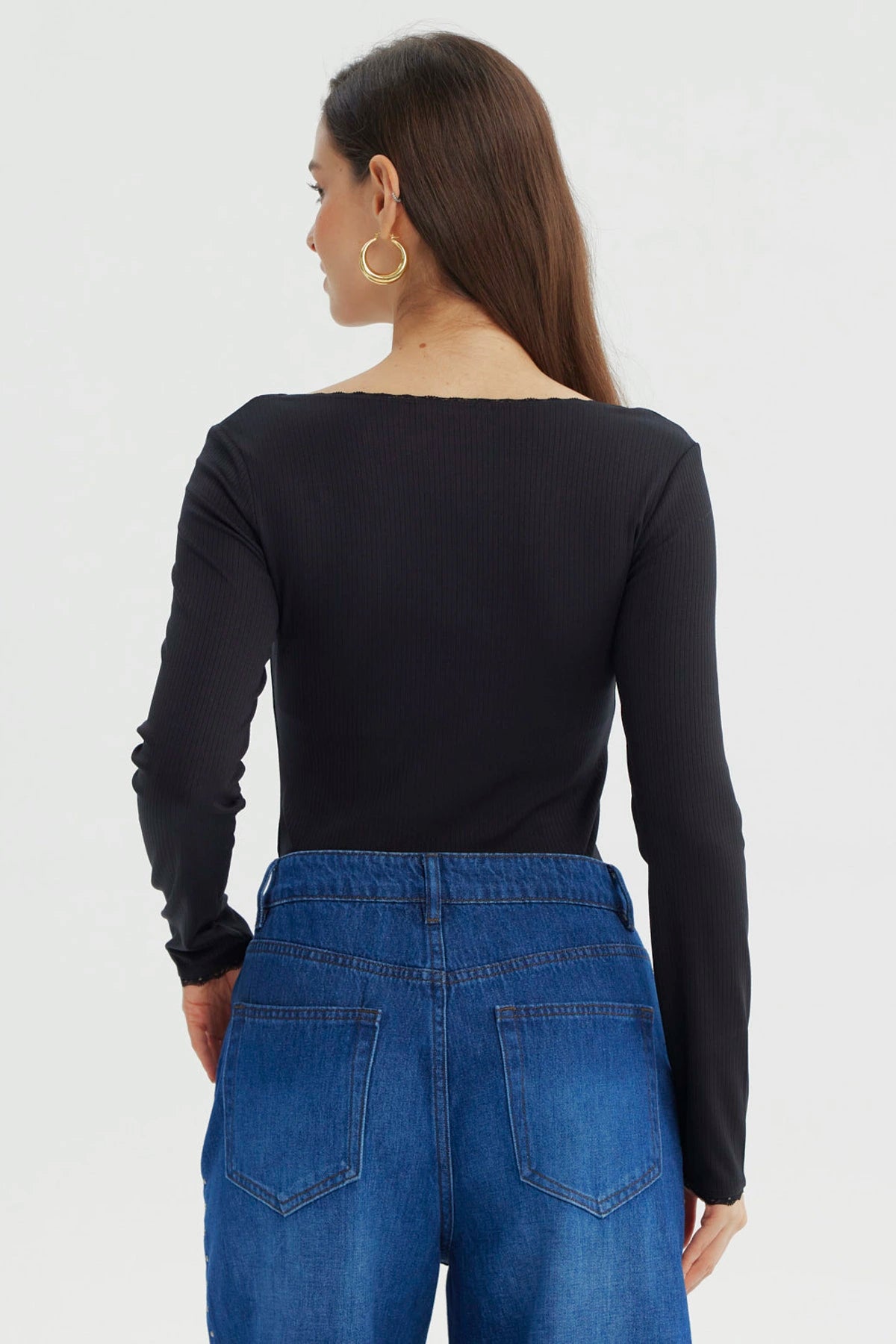 Polera Mujer Ajustado Negro