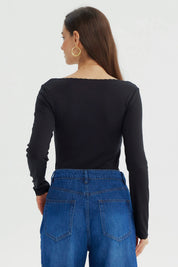 Polera Mujer Ajustado Negro