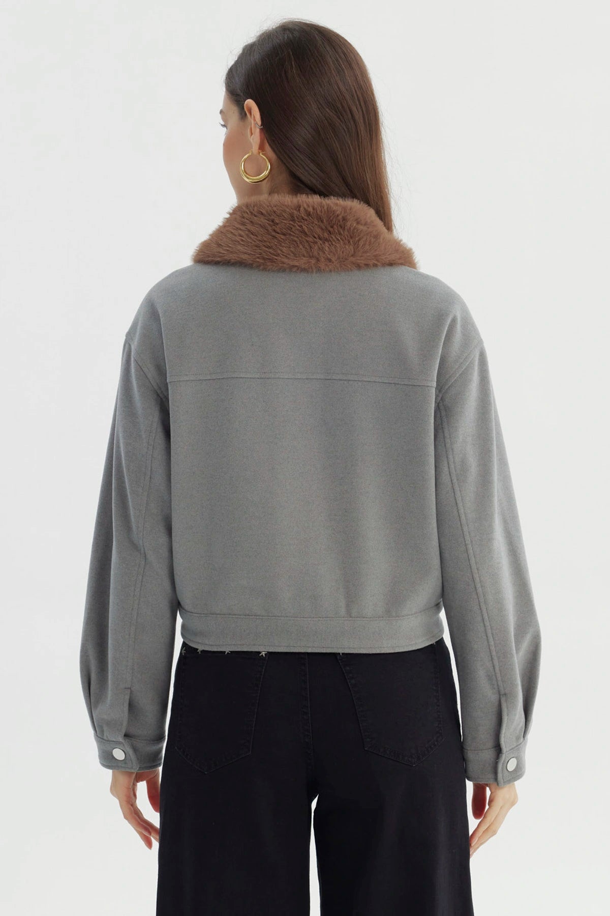 Chaqueta Mujer Juvenil Gris Melange