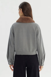 Chaqueta Mujer Juvenil Gris Melange