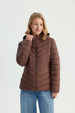 Parka Mujer Slim Café Oscuro