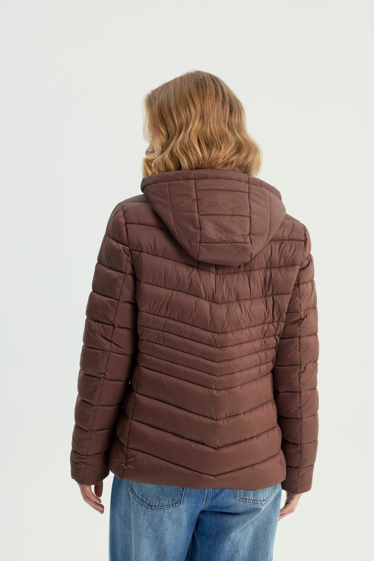 Parka Mujer Slim Café Oscuro