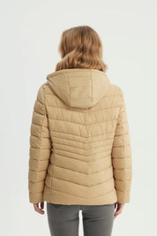 Parka Mujer Slim Beige Claro