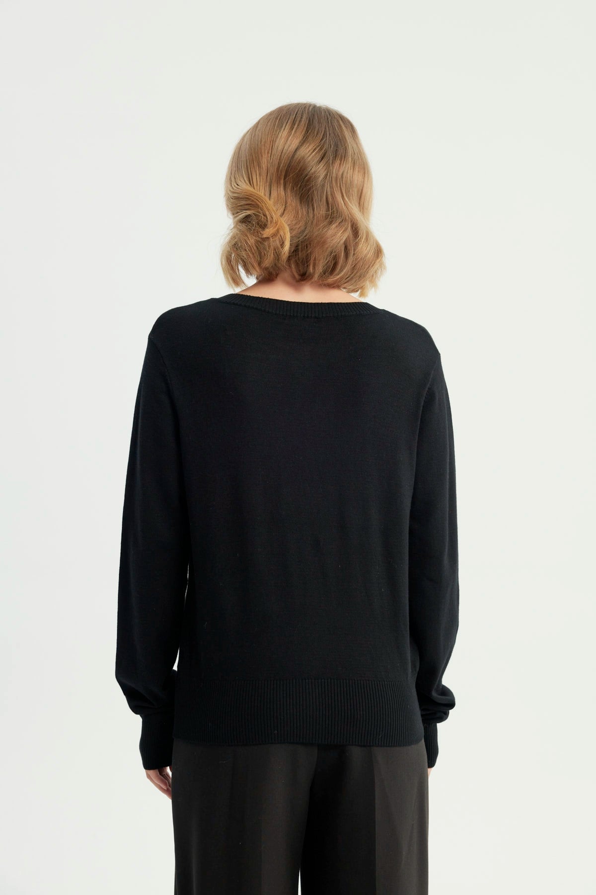 Sweater Mujer Regular Negro