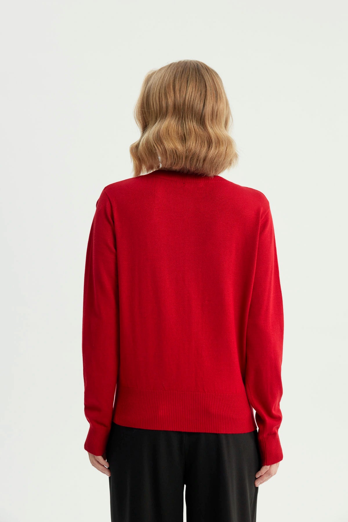 Sweater Mujer Regular Rojo