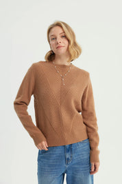 Sweater Mujer Classic Camel