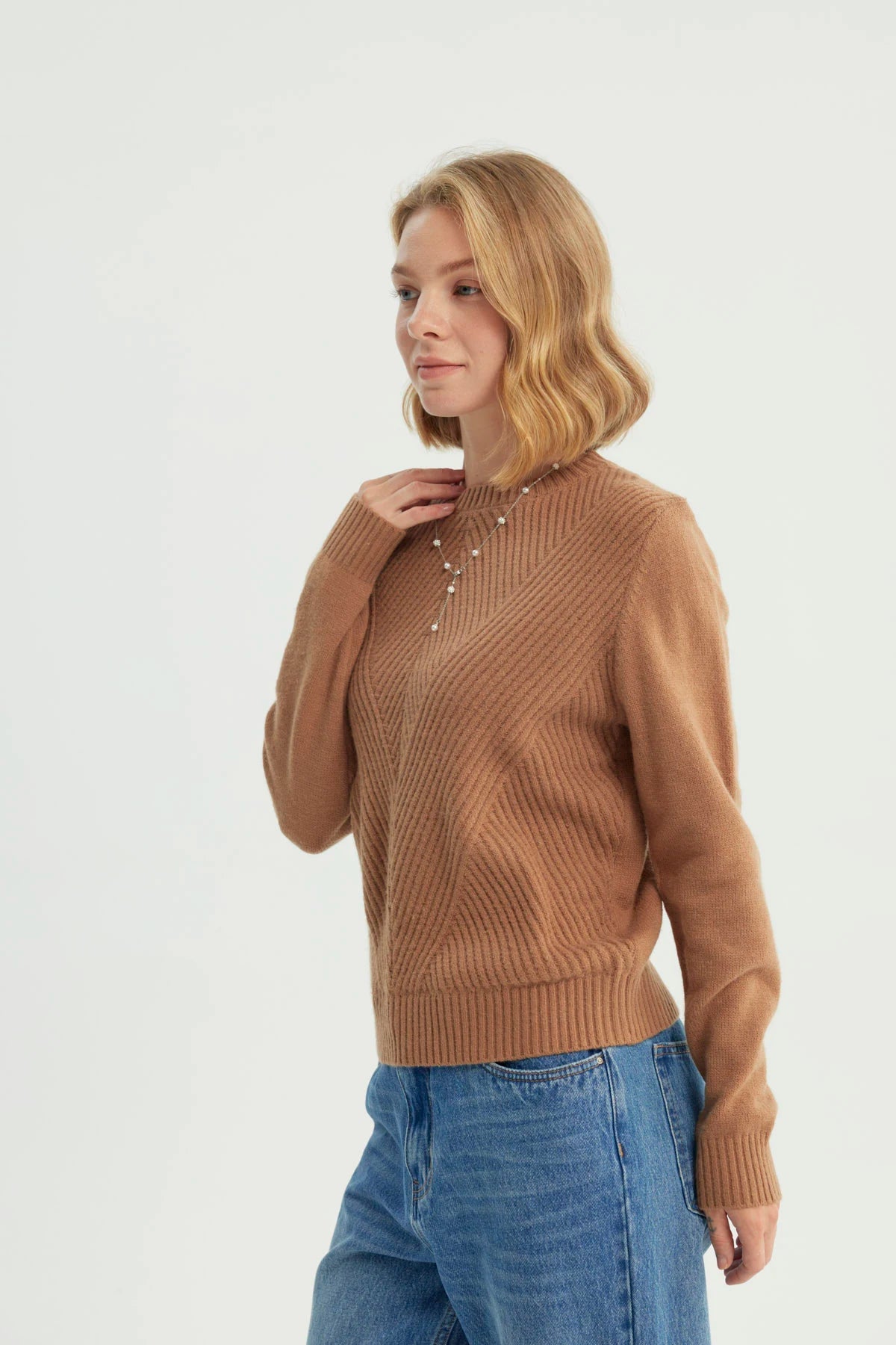 Sweater Mujer Classic Camel