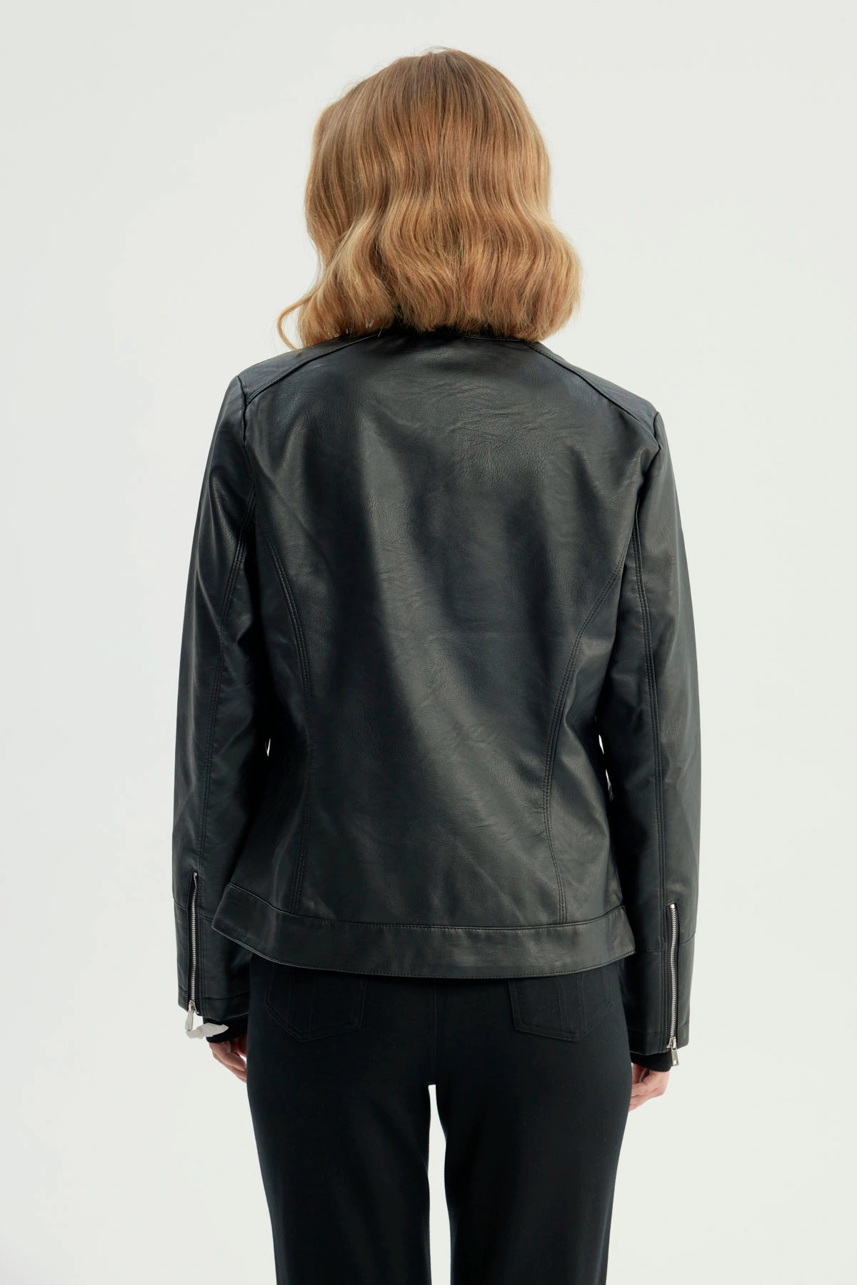 Chaqueta Mujer Ecocuero Negro