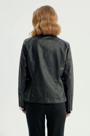 Chaqueta Mujer Ecocuero Negro