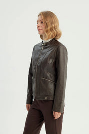Chaqueta Mujer Ecocuero Chocolate