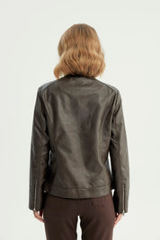 Chaqueta Mujer Ecocuero Chocolate