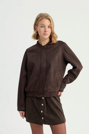 Chaqueta Mujer Classic Cuello Polo Chocolate