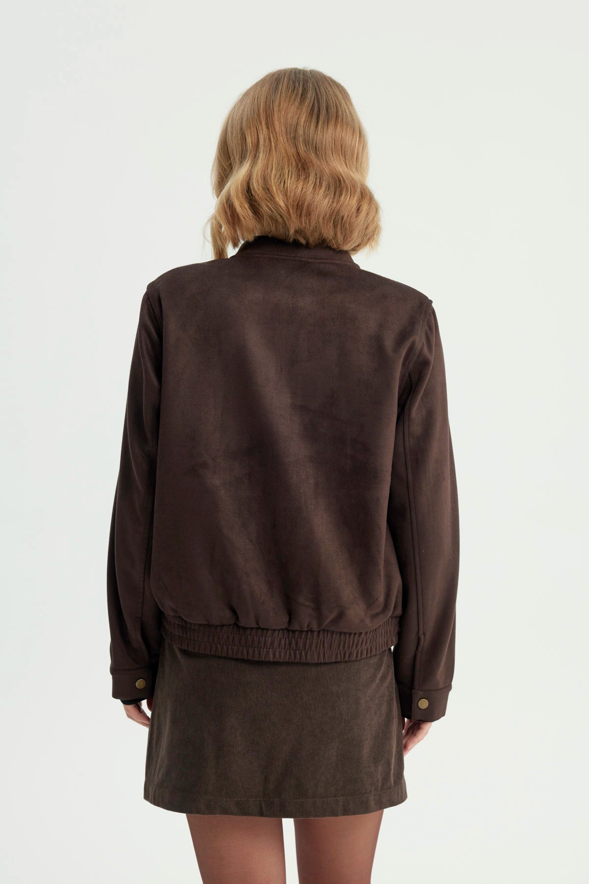 Chaqueta Mujer Classic Cuello Polo Chocolate