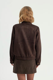 Chaqueta Mujer Classic Cuello Polo Chocolate
