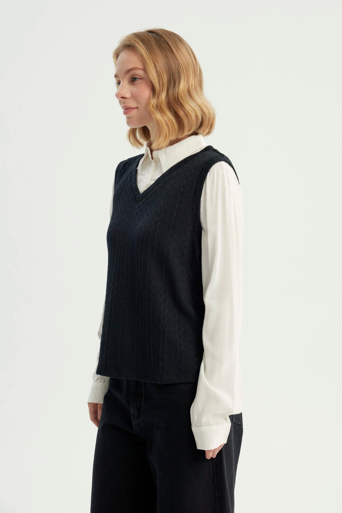 Sweater Mujer Regular Negro