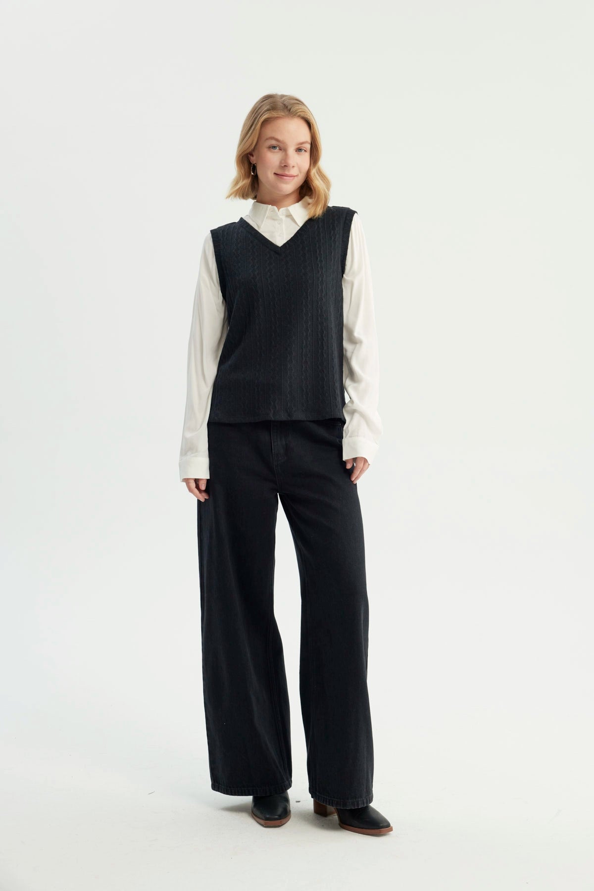 Sweater Mujer Regular Negro