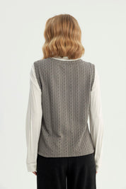 Sweater Mujer Regular Gris Oscuro