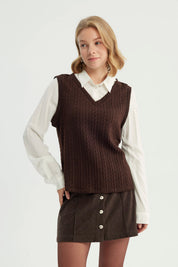 Sweater Mujer Regular Chocolate