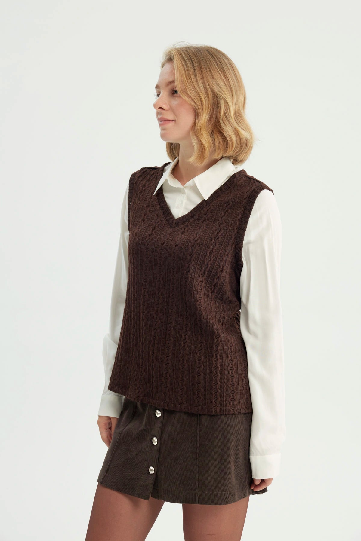 Sweater Mujer Regular Chocolate