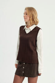 Sweater Mujer Regular Chocolate