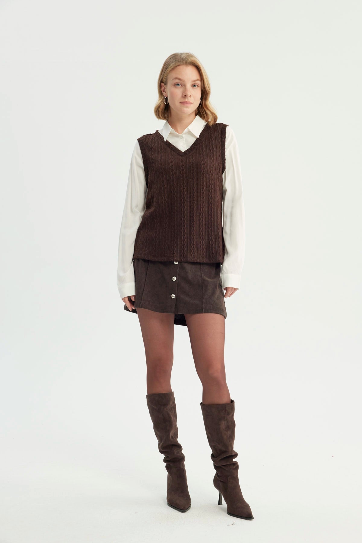 Sweater Mujer Regular Chocolate
