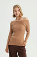 Sweater Mujer Bloques Camel