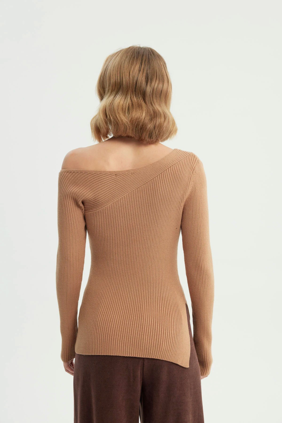 Sweater Mujer Bloques Camel