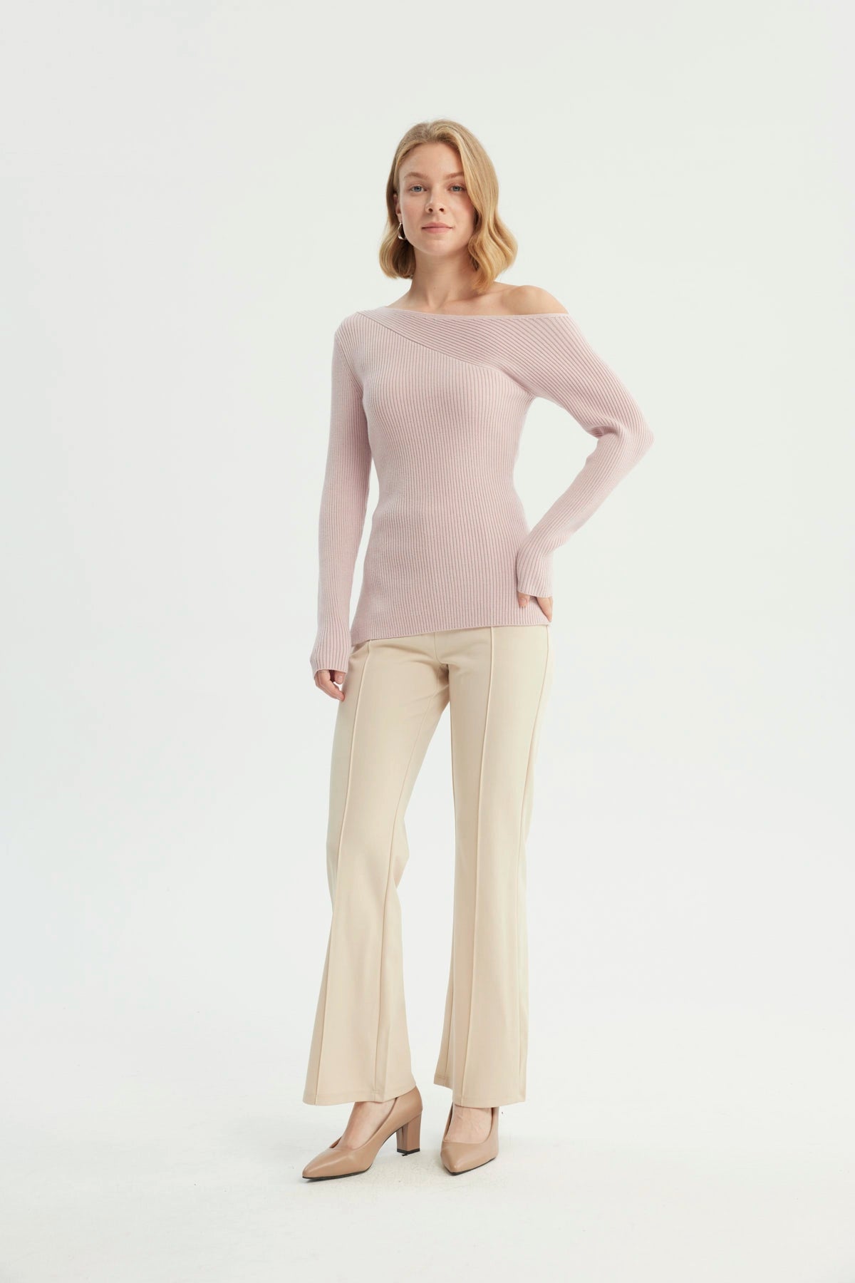 Sweater Mujer Bloques Rosado