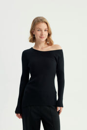 Sweater Mujer Bloques Negro