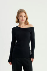 Sweater Mujer Bloques Negro