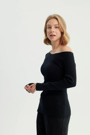 Sweater Mujer Bloques Negro