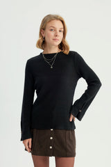 Sweater Mujer Regular Negro