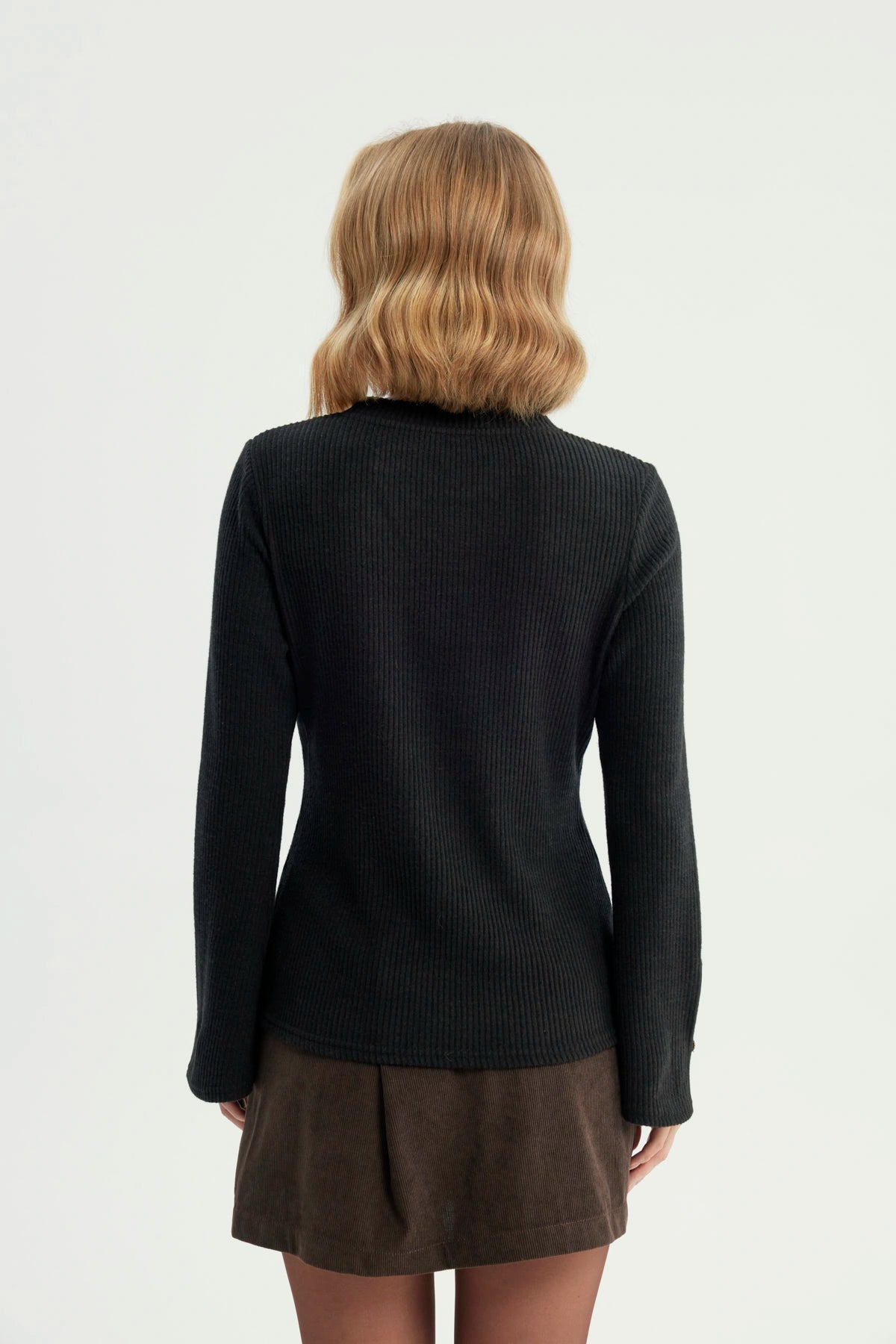 Sweater Mujer Regular Negro