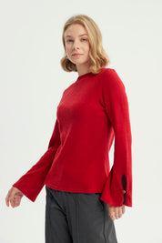 Sweater Mujer Regular Rojo