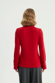 Sweater Mujer Regular Rojo