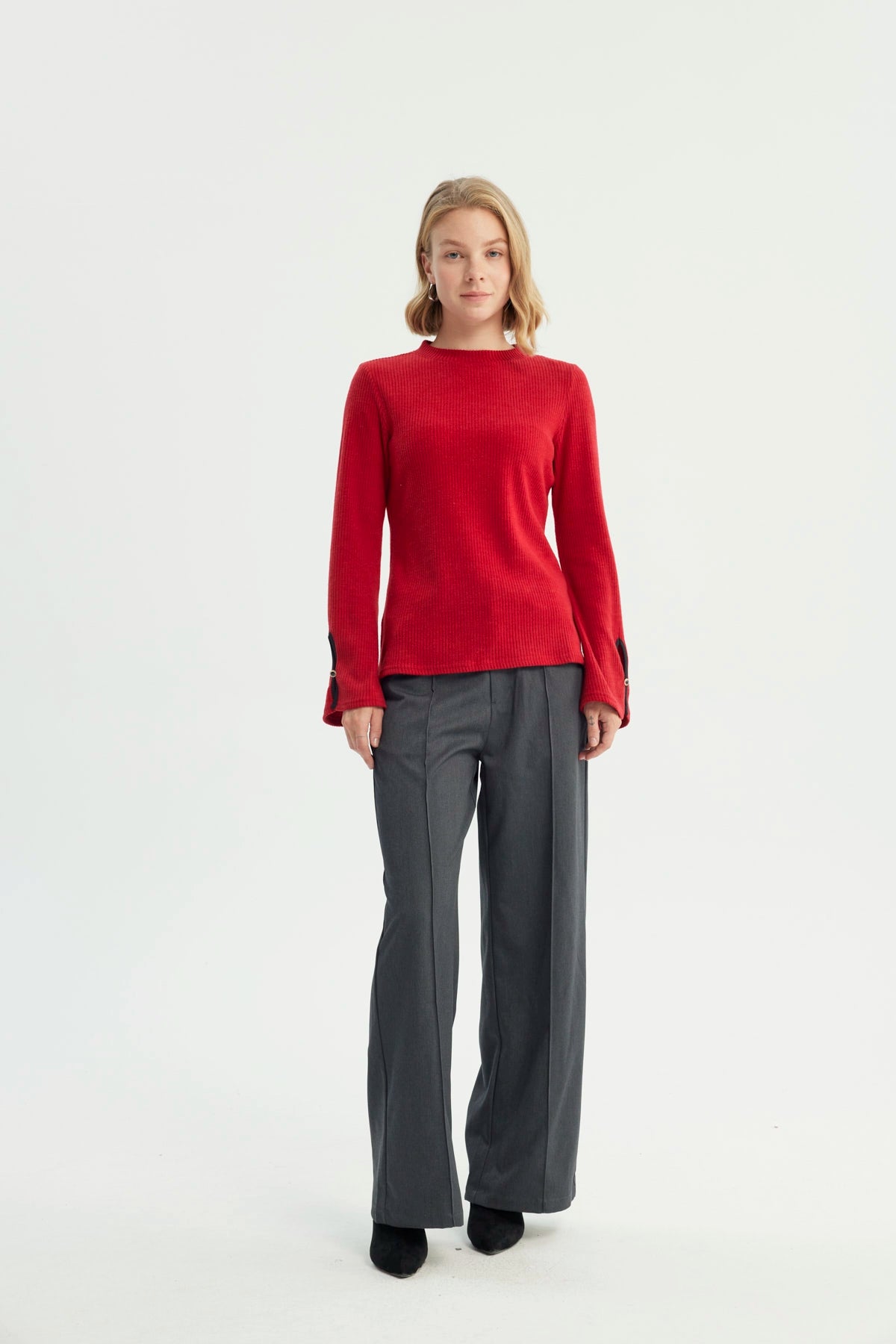 Sweater Mujer Regular Rojo